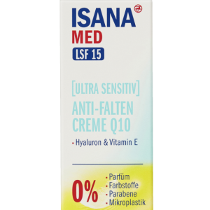 ISANA MED Crème anti rides ultra sensible Q10, FPS15, 50 ml