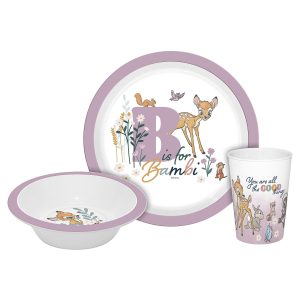 Disney Ensemble de vaisselle pour enfants Bambi fleurs