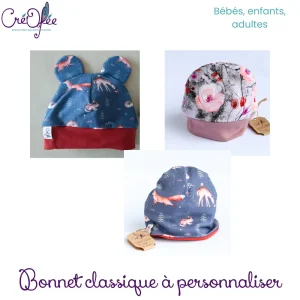 Bonnet classique à personnaliser