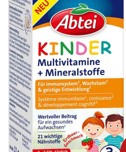 Abtei KINDER Comprimés fondants multivitamines et minéraux (75 pièces)