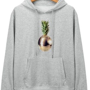 Sweat boule disco en coton avec imprimé ananas