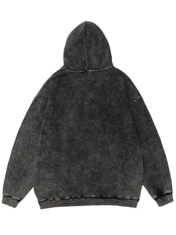 Sweat oversize femme délavé de style vintage – Image 3