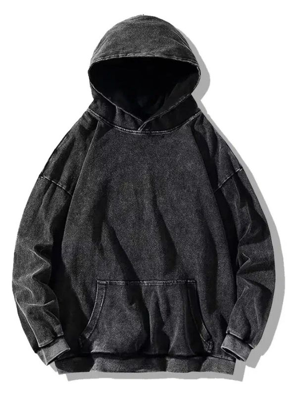 Sweat oversize femme délavé de style vintage – Image 2