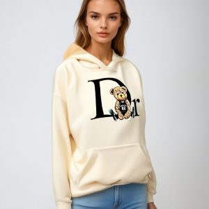 Sweat à capuche élégant avec imprimé ourson