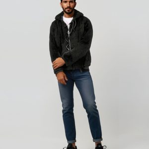 Sweat moumoute élégant à fermeture éclair