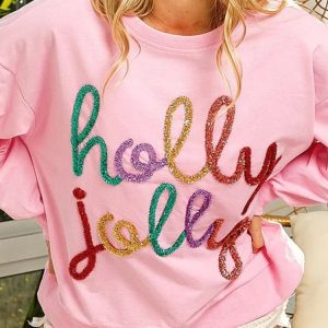 Sweat de Noël femme design à col rond