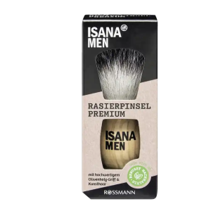 ISANA Brosse à raser haut de gamme avec manche en bois 1 pièce(s)