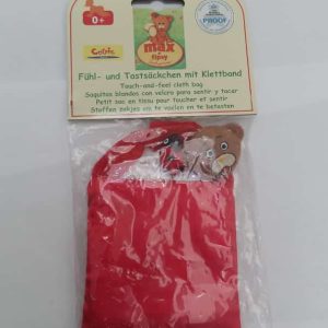 Max+fipsy petit sac en tissu pour toucher et sentir et jouet sécuritaire pour les enfants a partir de 0+mois