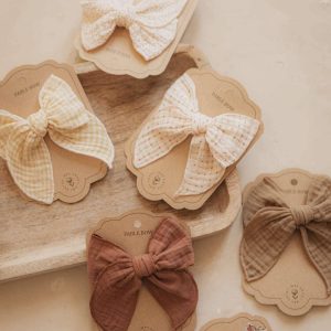 Barrette noeud gaze de coton | Mrs Ertha