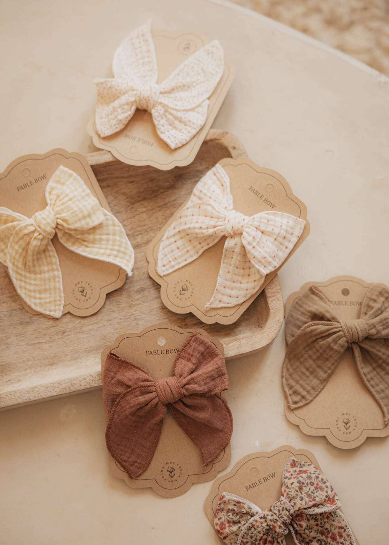 Barrette noeud gaze de coton | Mrs Ertha