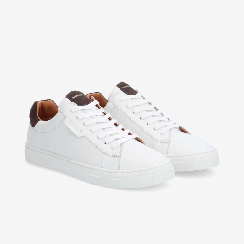 SCHMOOVE – SPARKLE SNEAKER M NAPPA/SUEDE • BLANC/CAFE – Image 2