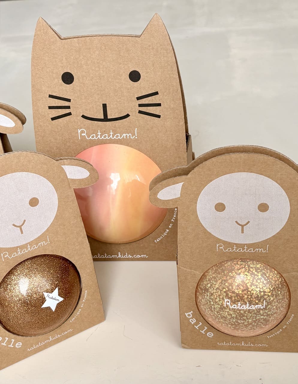 Balle à paillettes cuivrées | Mouton – Ratatam – Image 2