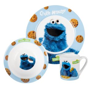 Disney Ensemble de vaisselle pour enfants Cookie Monster